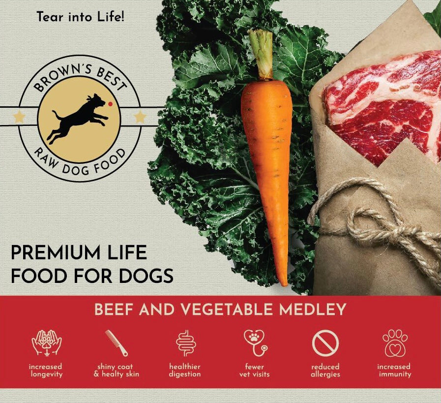 Beef & Vegetable Medley -- Bulk Box of 40 - 4oz Patties
