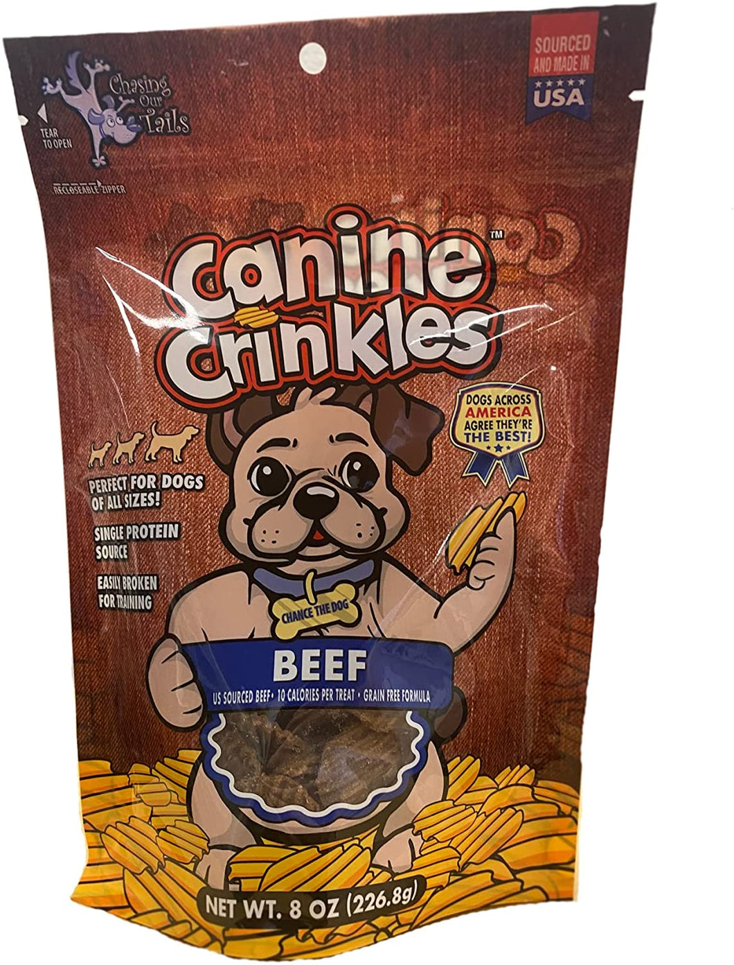 Canine Crinkles Dehydrated Beef Dog Treats