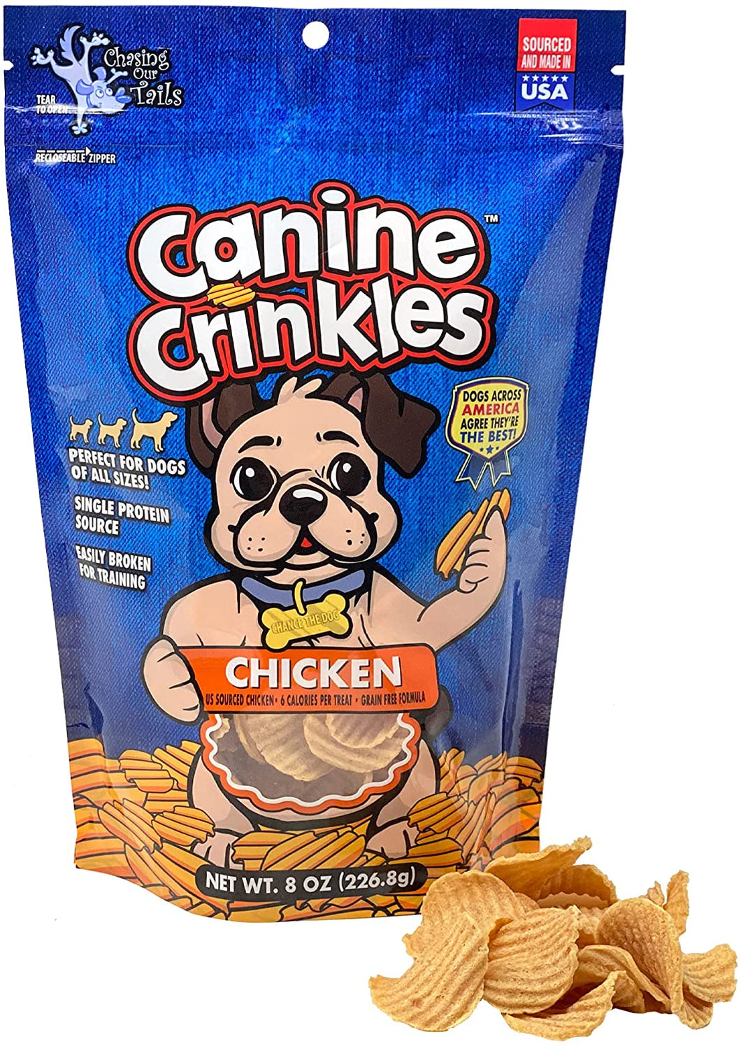 Canine Crinkles Dehydrated Chicken Dog Treats